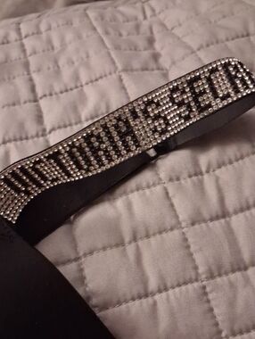 Victoria's Secret Black Bra with Crystal-Embellished Band